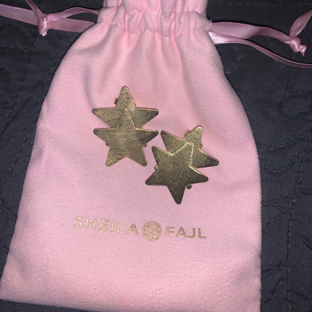 Sheila Fajl gold star earrings
